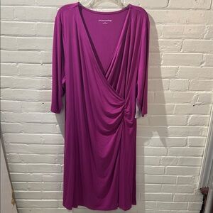 Soft Surroundings Fuchsia Long Sleeve Dress